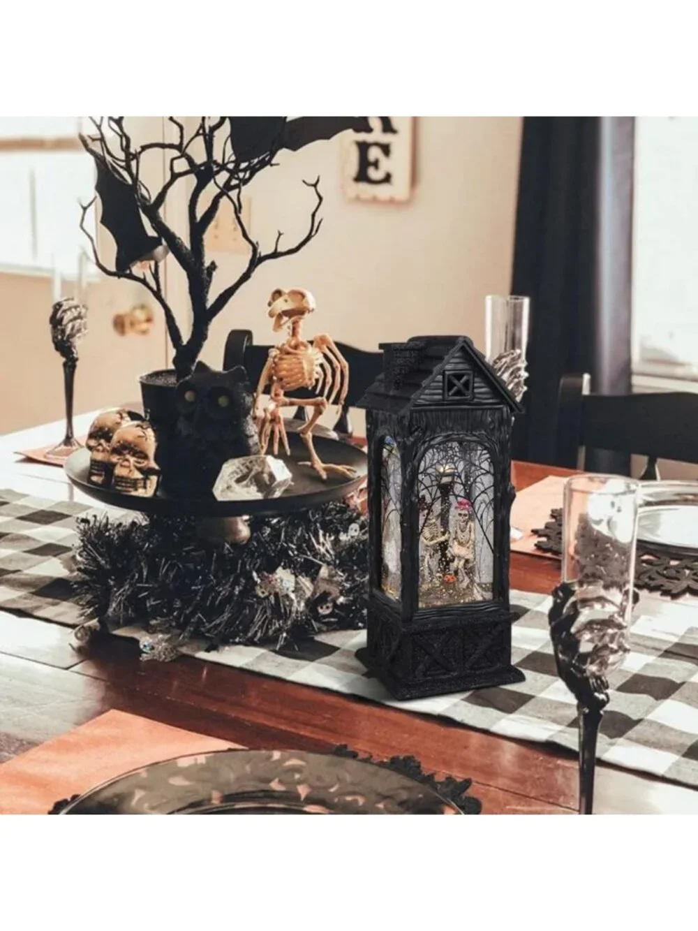Spooky Halloween Ghost Projection Snow Globe Lantern | Battery Operated, Timer